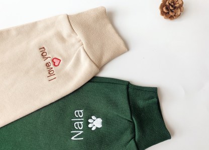 Custom Unisex Embroidered Dog Hoodie,Gifts For Dog Lovers