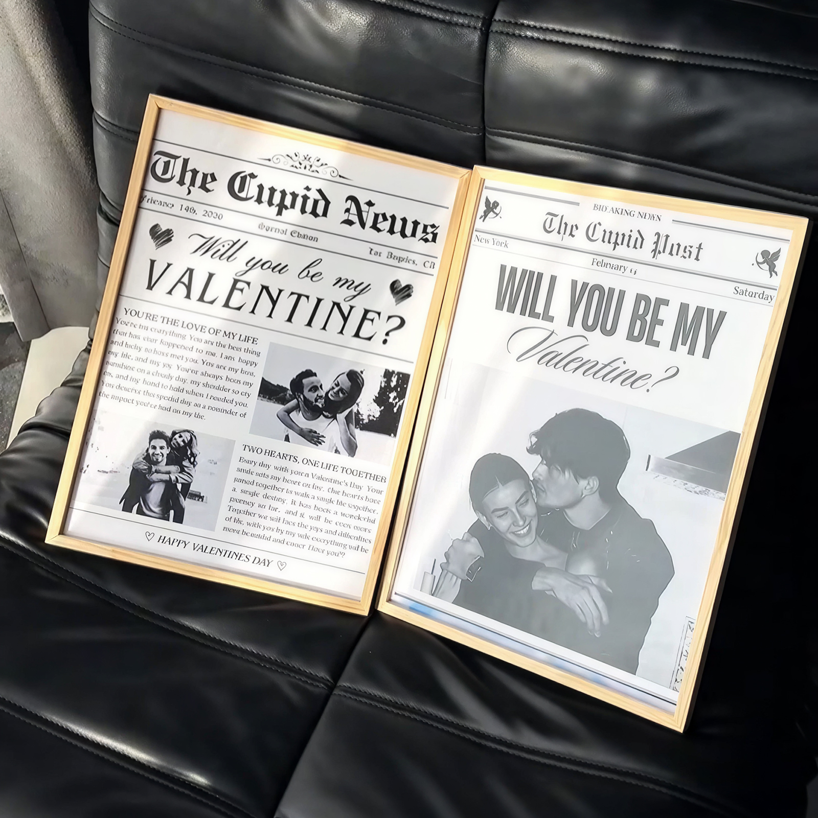 Will You Be My Valentine? First Valentine's Day Gift For Couples, Him, Her - Personalized Photo Poster Frame