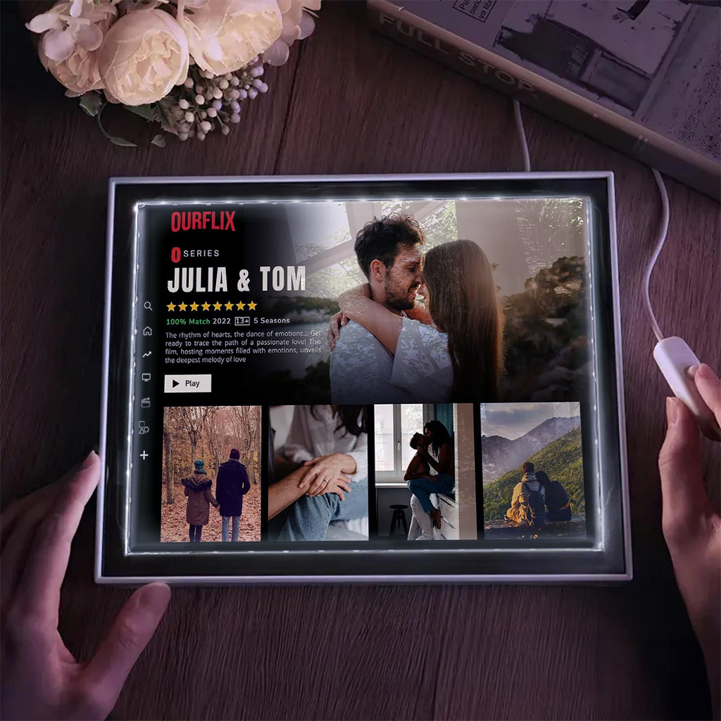 Custom Valentine Movie Photo Mirror Light Box