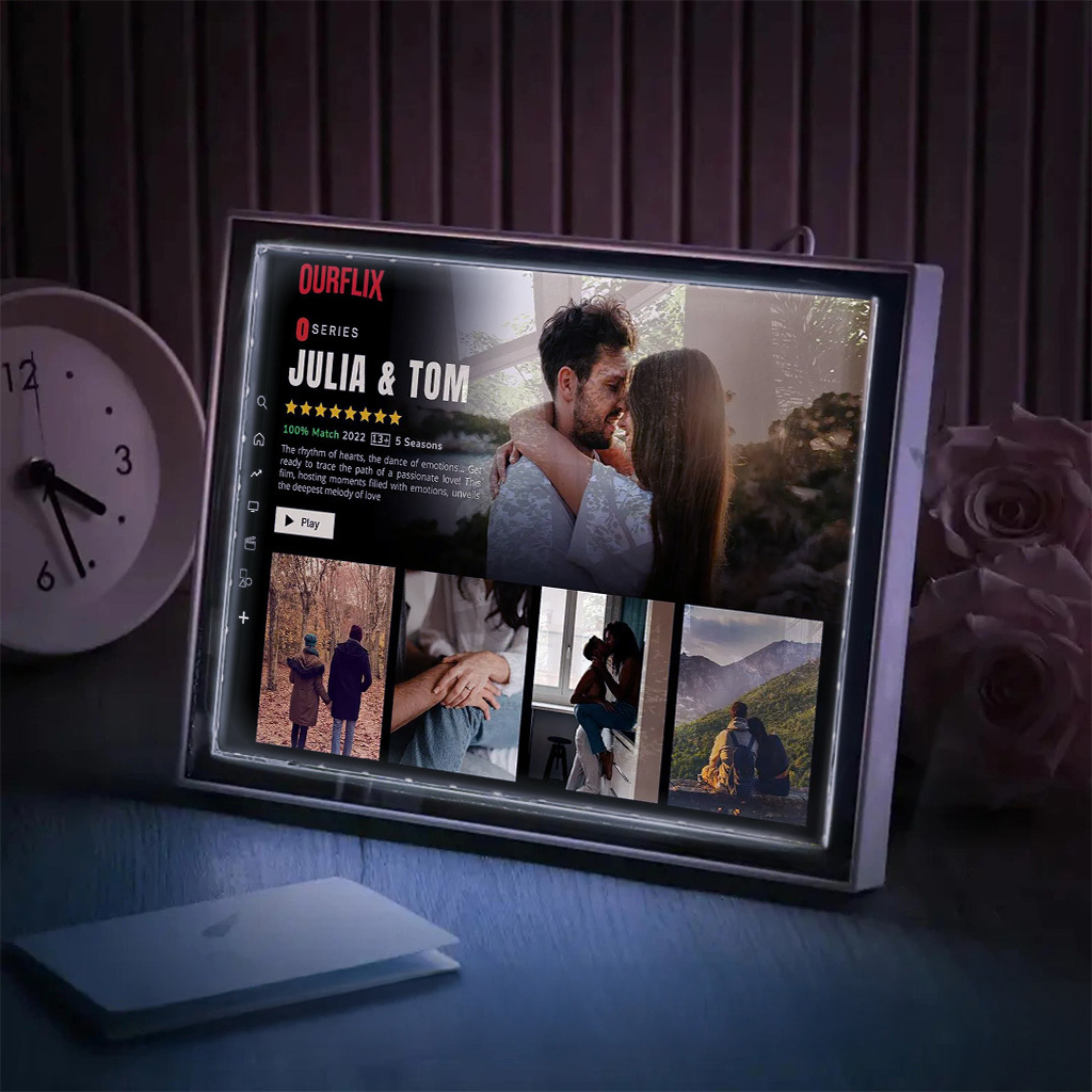 Custom Valentine Movie Photo Mirror Light Box