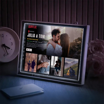 Custom Valentine Movie Photo Mirror Light Box