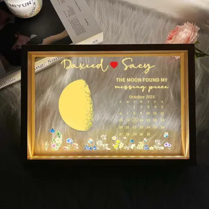 The Moon I Found My Missing Piece Light Frame - 💕 Best Gifts to Lover 💕