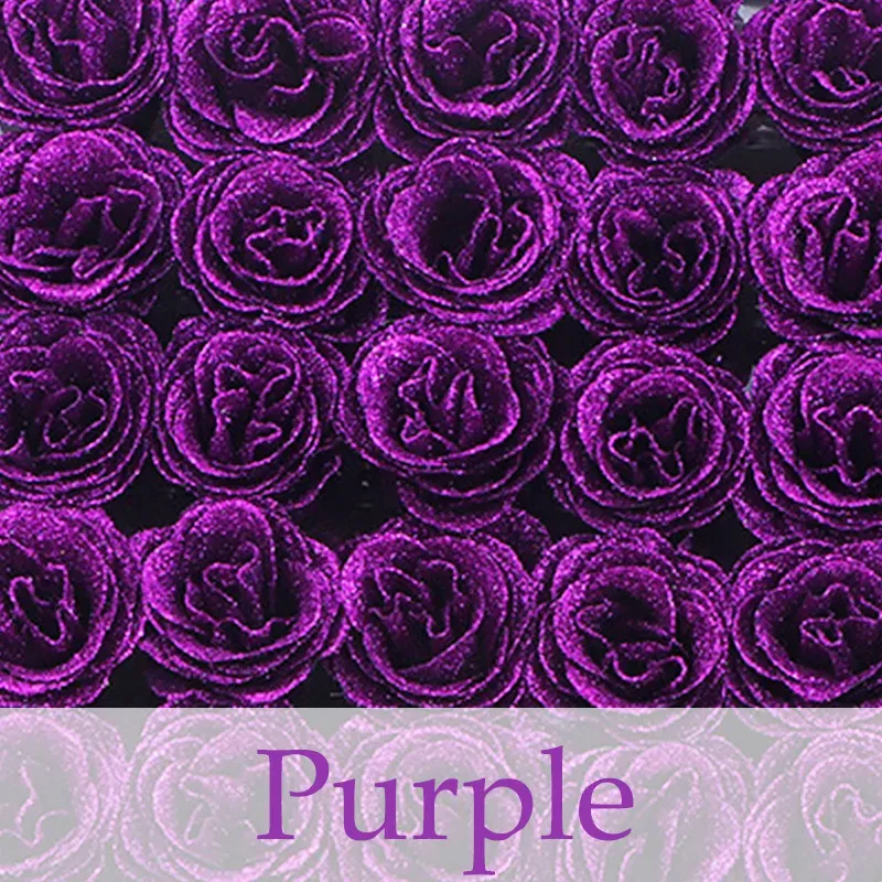 Purple Glitter Rose Bouquet-Couple Glitter Everlasting Rose Bouquet (Never Wither)