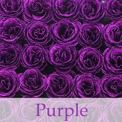 Purple Glitter Rose Bouquet-Couple Glitter Everlasting Rose Bouquet (Never Wither)