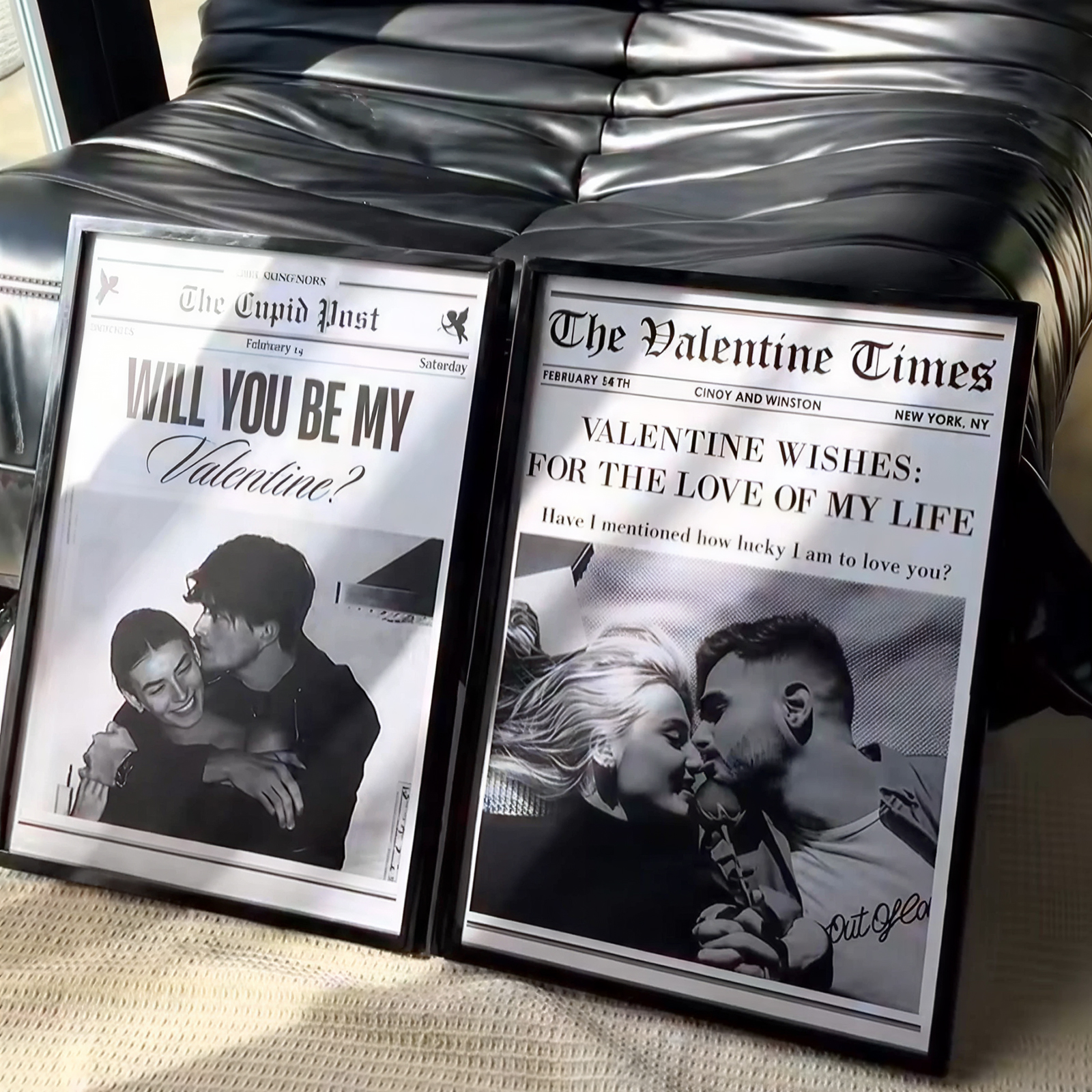 Will You Be My Valentine? First Valentine's Day Gift For Couples, Him, Her - Personalized Photo Poster Frame