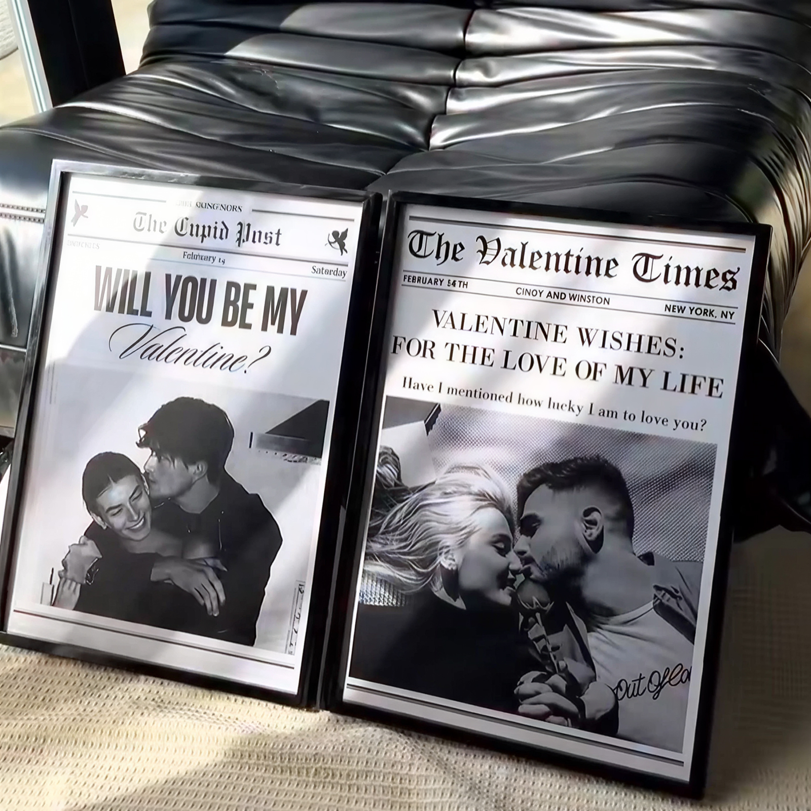 Will You Be My Valentine? First Valentine's Day Gift For Couples, Him, Her - Personalized Photo Poster Frame