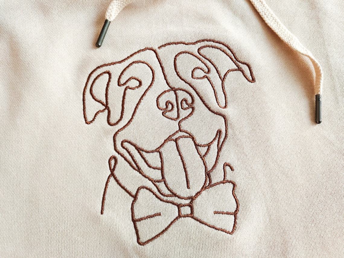 Custom Unisex Embroidered Dog Hoodie,Gifts For Dog Lovers