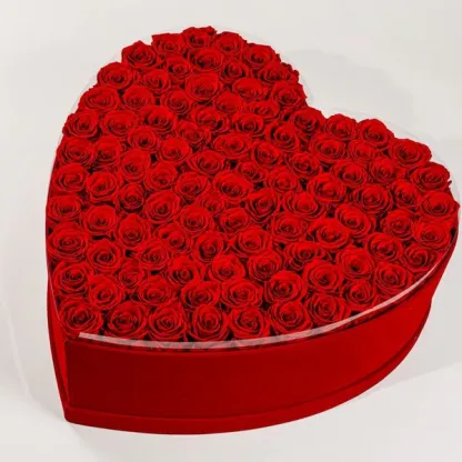 Personalized Glitter Roses Box With Initial