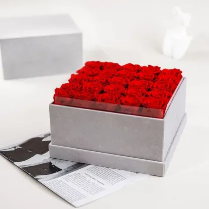 Personalized Glitter Roses Box With Initial