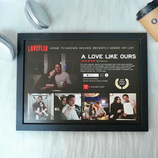 Custom Loveflix Photo Frames, A Perfect Gift For Your Loved One, The Must-Have Gift For Couples In 2026.