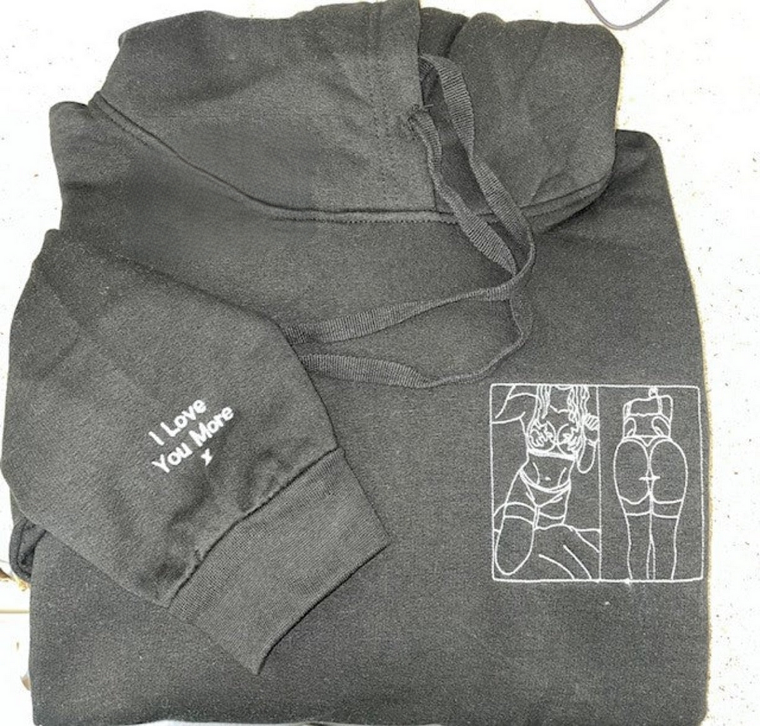 Spicy Custom embroidered Hoodie-Romantic Anniversary Keepsake Gift