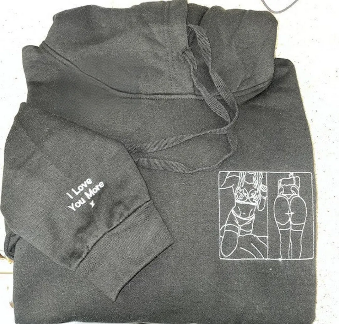 Spicy Custom embroidered Hoodie-Romantic Anniversary Keepsake Gift