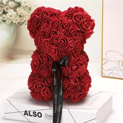Artificial Flowers Rose Bear Girlfriend Anniversary Xmas Valentine's Day Gift Birthday Present For Wedding Party-forlovever