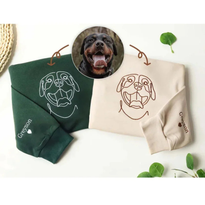 Custom Unisex Embroidered Dog Hoodie,Gifts For Dog Lovers