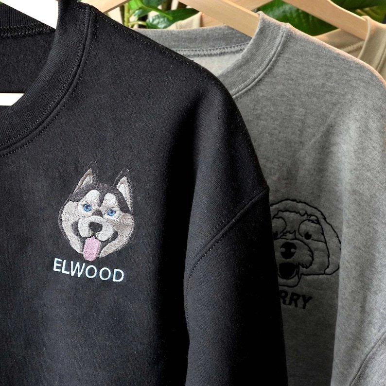 Custom embroidered pet T shirt, hoodie, sweatshirt embroidered Personalized