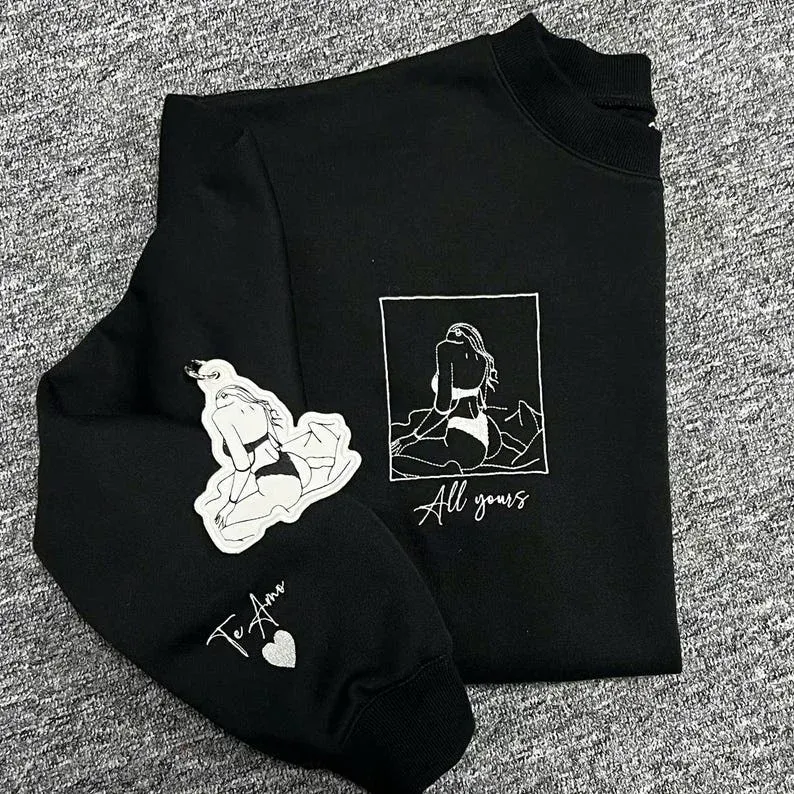 Spicy Custom embroidered Hoodie-Romantic Anniversary Keepsake Gift