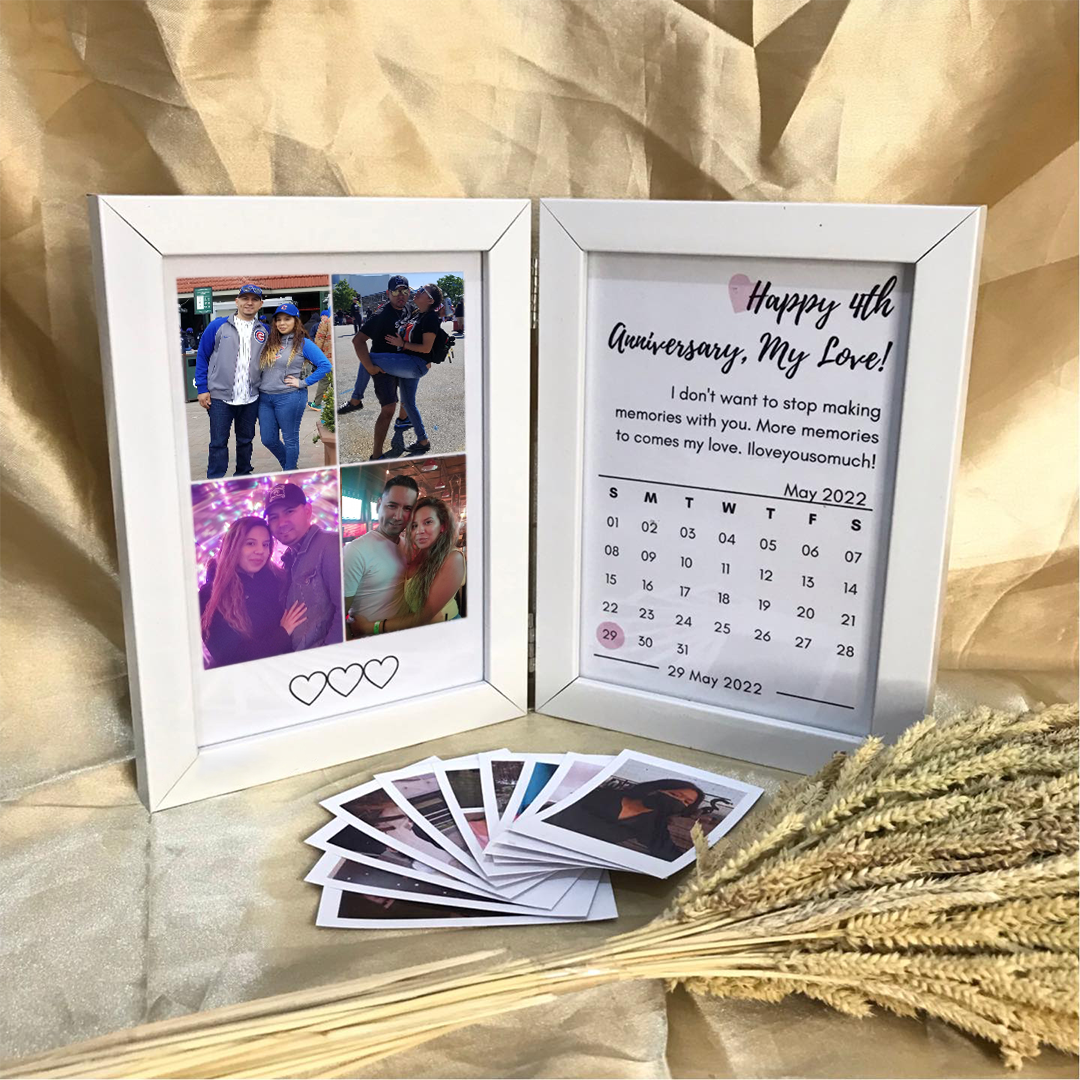 Customized Couple Photo Folding Photo Frame, Valentine's Day Gift, Anniversary Gift-forlovever