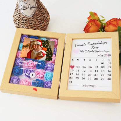 (Square With Song) New Custom Music Flowers Frame with Anniversary🌺-forlovever
