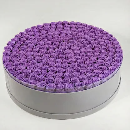 Circle Glitter Rose Box With Initial Couple Gift
