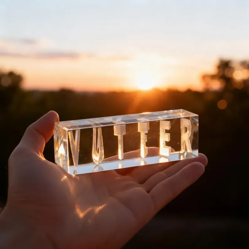 Personalized 3D Double Name Illusion crystal lamp – Custom Dual-Name 3D Flip Display