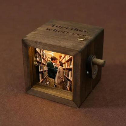 Personalized Photo Flipbook Animation Box,Custom wooden Photo Book with Light