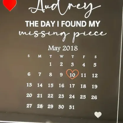 The Day I Found My Missing Piece Song Light Frame Personalized Gift