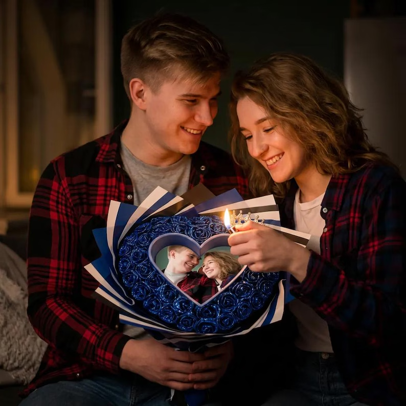 Everlasting Glitter Roses With Photo - Burnaway Edition