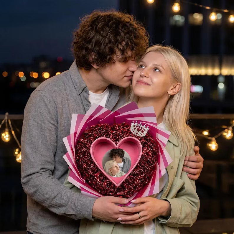 Everlasting Glitter Roses With Photo - Burnaway Edition