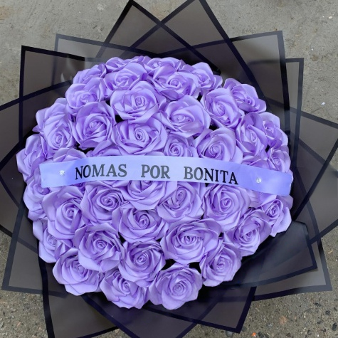 Light Purple Eternal Roses - HandMade From Satin Ribbon(Never Wither)