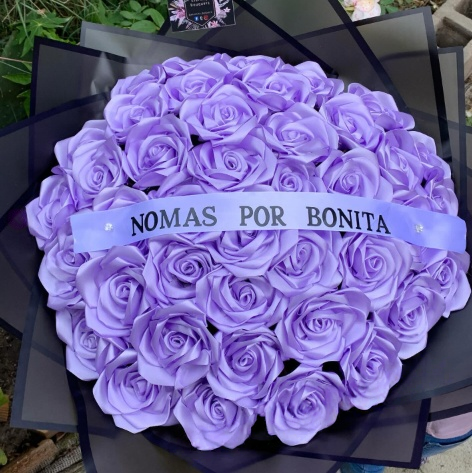 Light Purple Eternal Roses - HandMade From Satin Ribbon(Never Wither)