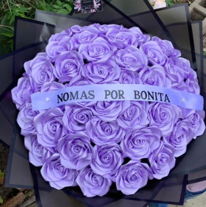 Light Purple Eternal Roses - HandMade From Satin Ribbon(Never Wither)