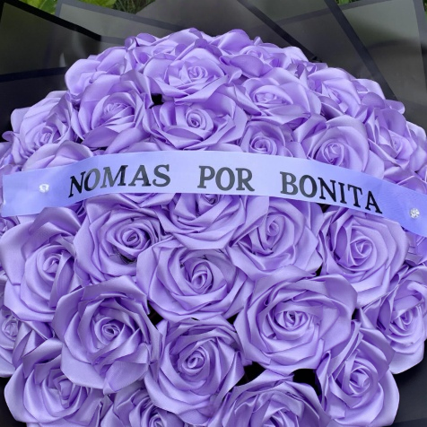 Light Purple Eternal Roses - HandMade From Satin Ribbon(Never Wither)