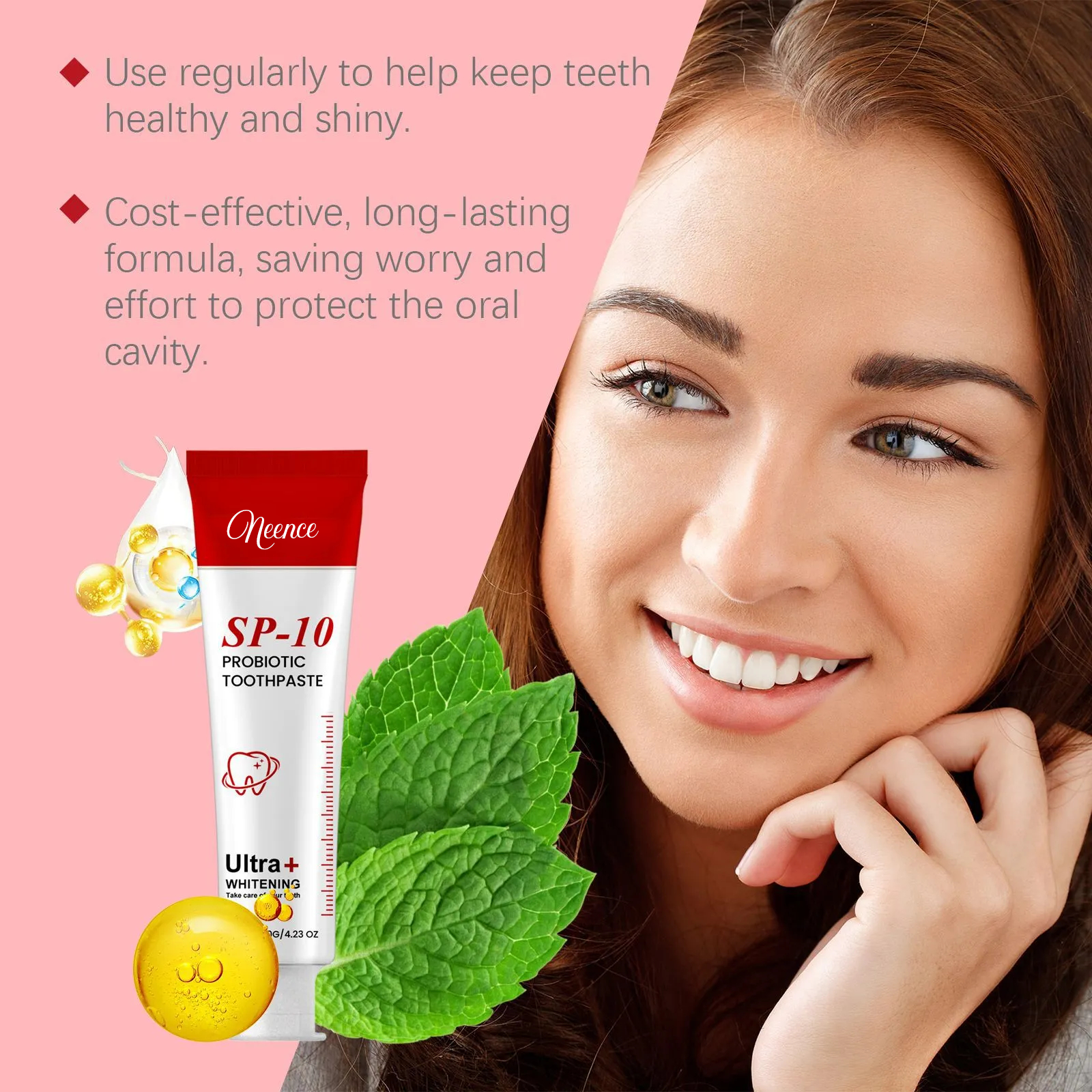 NEENCE®🏆Flash Sale⚡ 50K+ SOLD! Almost Gone-💥🔥 Super Probiotic Toothpaste Spring Mint Burst – Strengthens Enamel, Brightens Smile & Delivers Long-Lasting Freshness,Best Gifts
