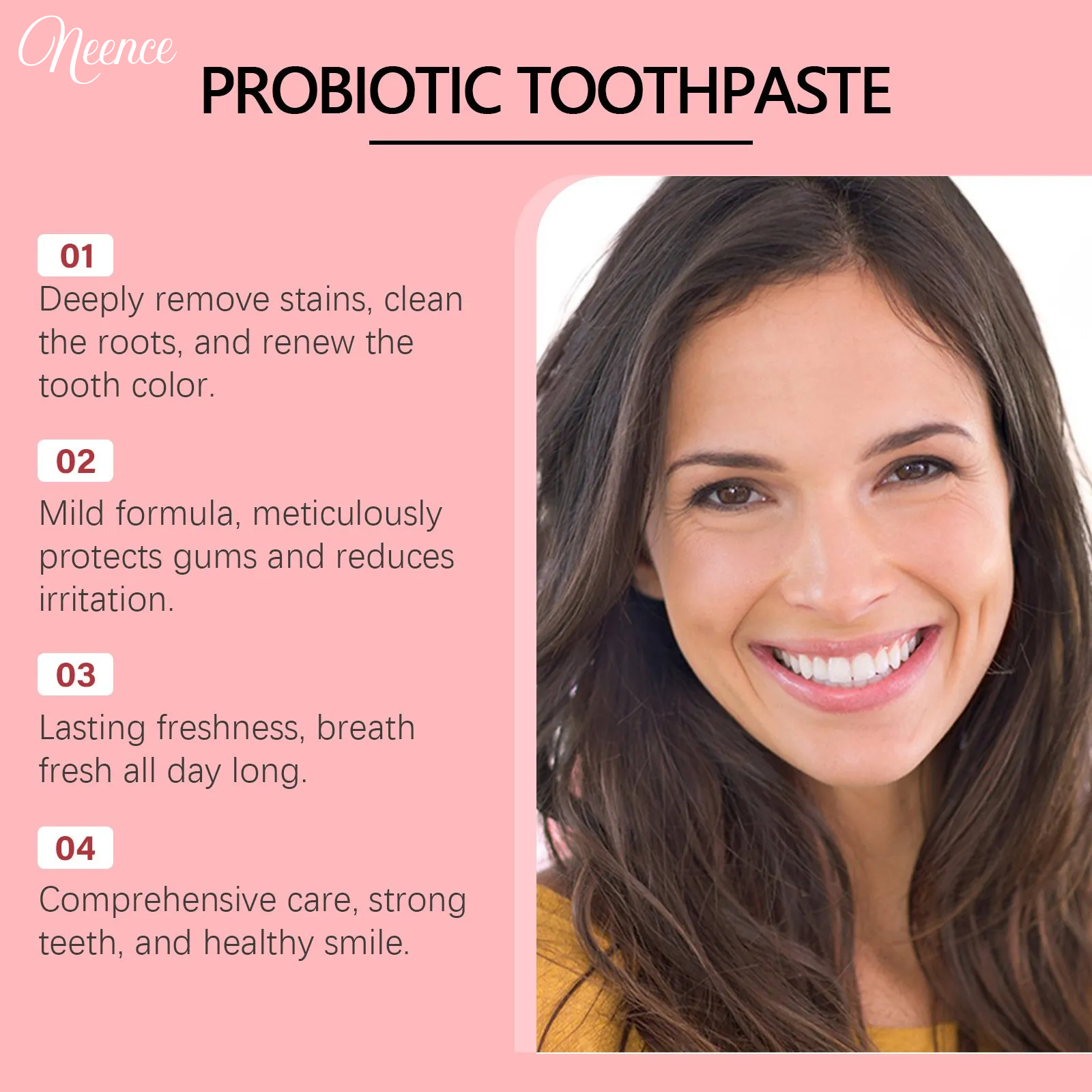 NEENCE®🏆Flash Sale⚡ 50K+ SOLD! Almost Gone-💥🔥 Super Probiotic Toothpaste Spring Mint Burst – Strengthens Enamel, Brightens Smile & Delivers Long-Lasting Freshness,Best Gifts