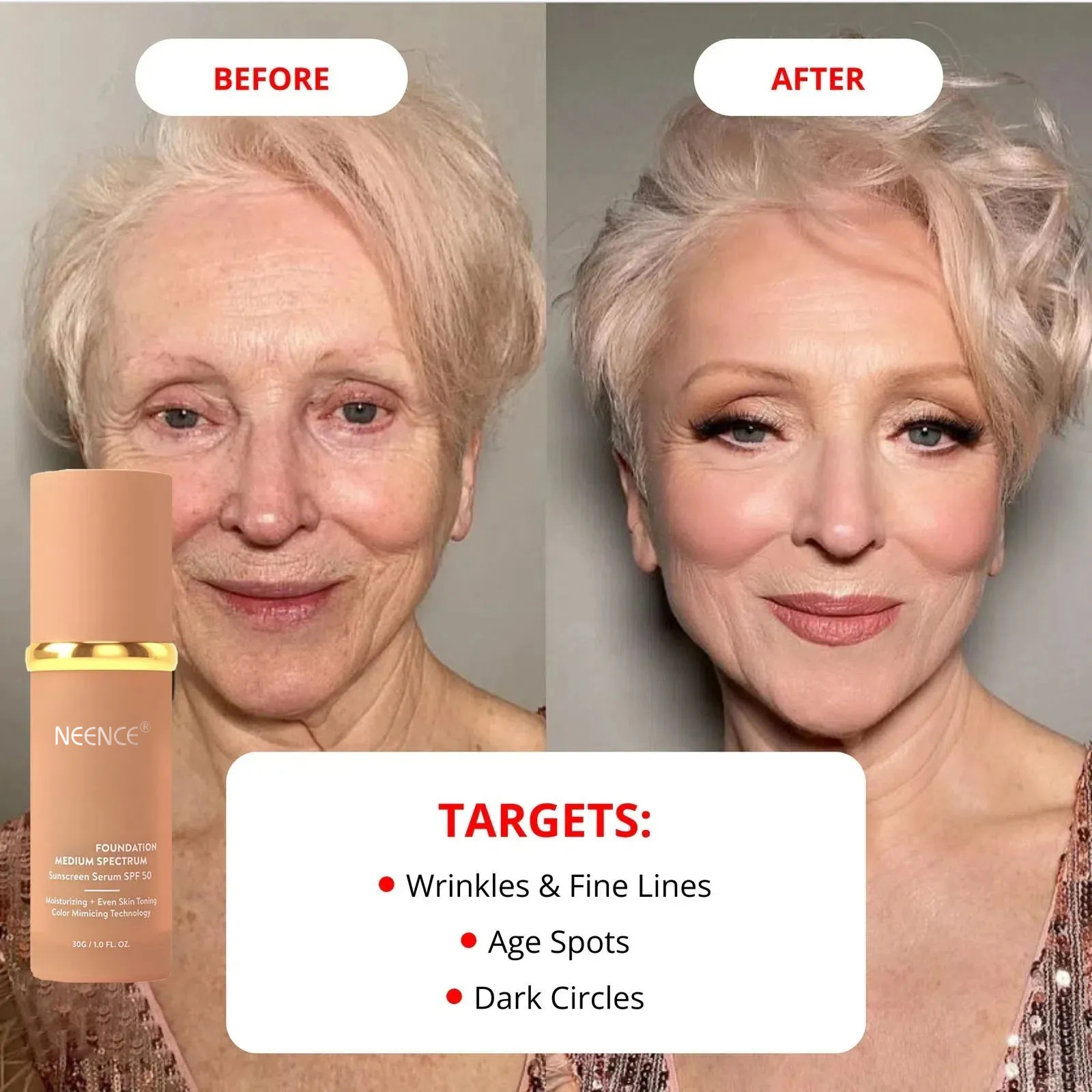 🔥Buy 2 Get 1 Free🎁 NEENCE® Foundation 4 in 1 - Light Spectrum