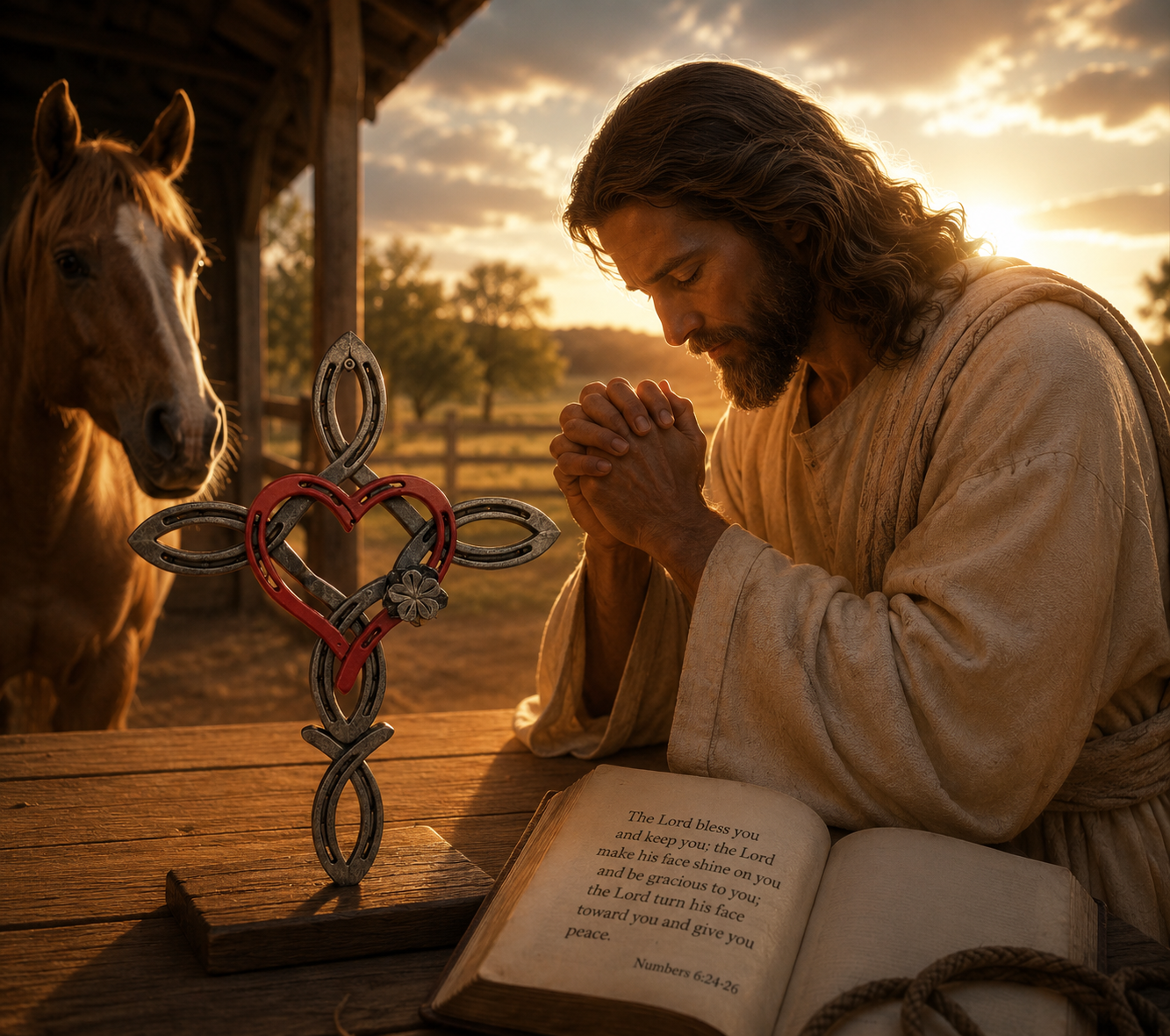Blessed Horseshoe Cross with Heart - A Symbol of Faith, Protection, and Love That Endures (by 𝑱𝒐𝒓𝒅𝒂𝒏 𝑴𝒂𝒚𝒏𝒂𝒓𝒅)