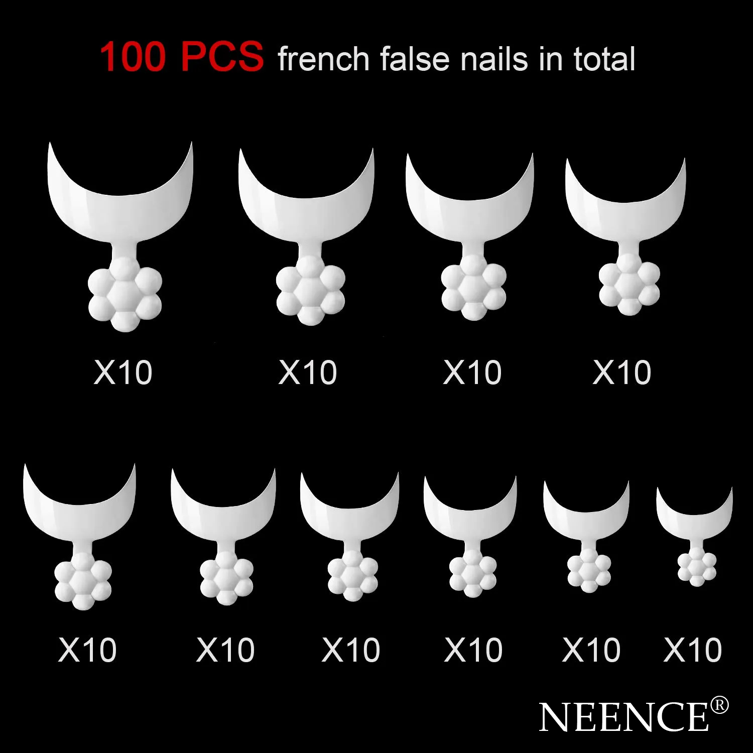 NEENCE® NailStudio Glue-On French Nails Kit