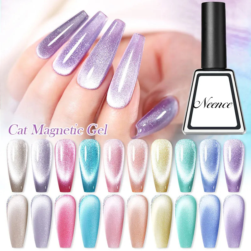 NEENCE® Rainbow Cat Eye Magnetic Gel Nail Polish