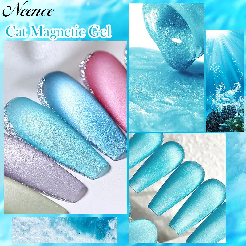 NEENCE® Rainbow Cat Eye Magnetic Gel Nail Polish