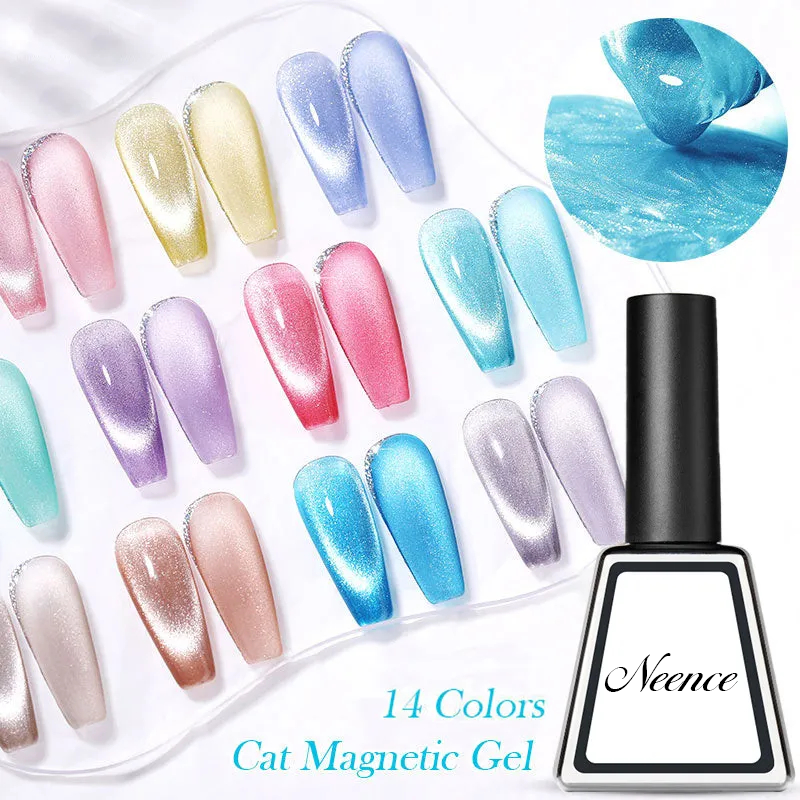 NEENCE® Rainbow Cat Eye Magnetic Gel Nail Polish