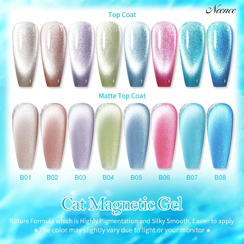 NEENCE® Rainbow Cat Eye Magnetic Gel Nail Polish