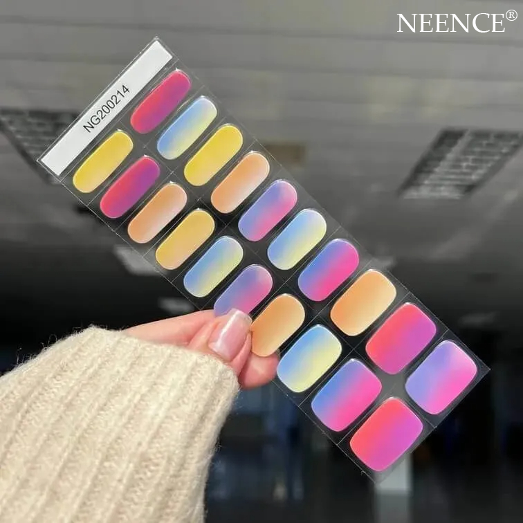 NEENCE® SEMI-GLOSS UV GEL NAIL STICKER KIT(With a  nail enhancement light )