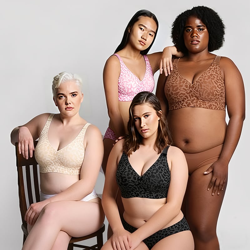 🏆🔥Super Firming Leopard Print Jelly  Bra | Women Wirefree Bras 👍No More Sagging Breasts