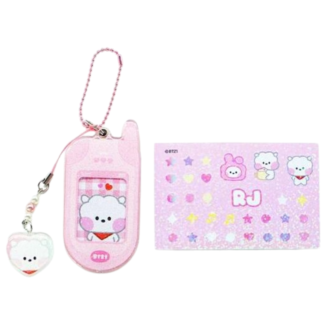 BT21 - Minini Retro Phone Keyring (Choose Member)-FinaKpop