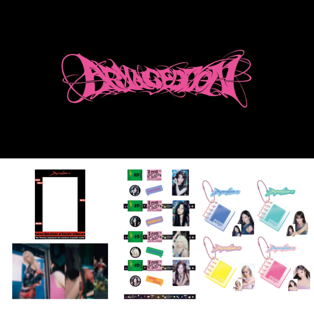 Aespa - [Universe-K] Armageddon Official MD (Stand Photo Set, ID Photo Holder, Masking Tape Set)-FinaKpop 