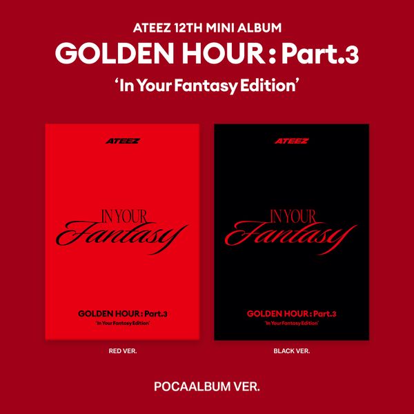 **[Pre-Order]  ATEEZ- Mini 12th "GOLDEN HOUR : Part.3 ‘In Your Fantasy Edition"  (Random Ver.)-FinaKpop 