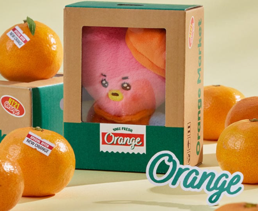 BT21 - ORANGE PARTY OFFICIAL MD BABY SMALL DOLL**-FinaKpop