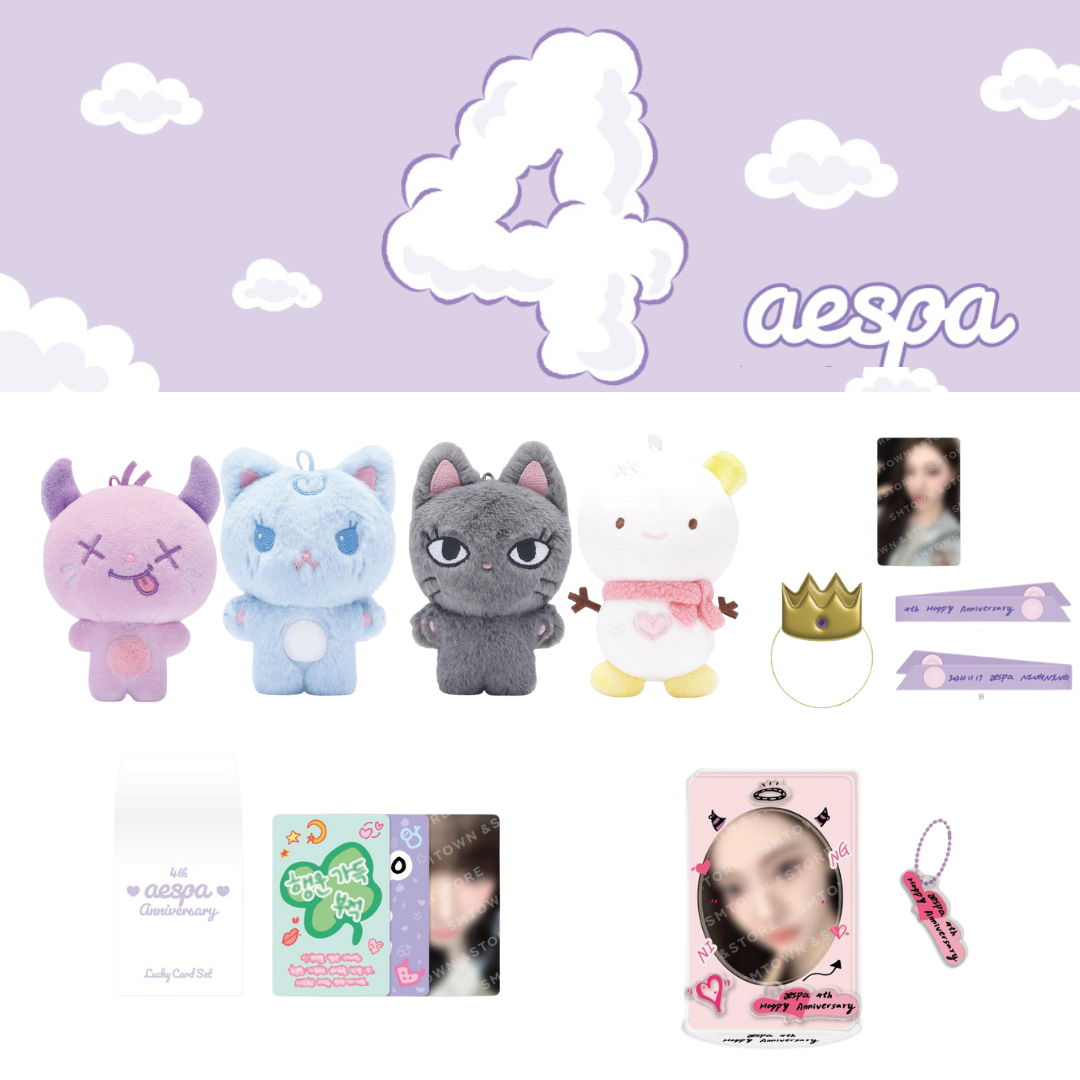Aespa - "FAST DELIVERY" 4TH Official MD ( 10CM DOLL,  DOLL PROP SET,ACRYLIC STAND SET,LUCKY CARD SET)-FinaKpop 