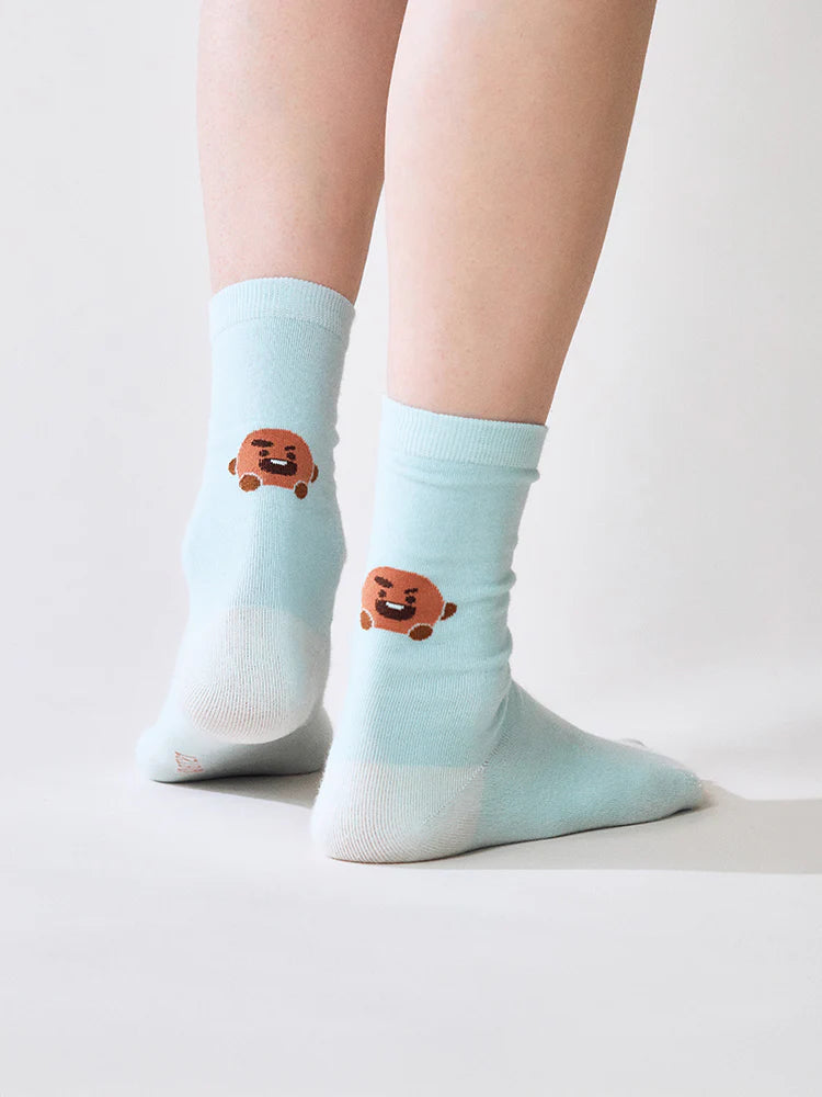 ** BT21 - Basic Jacquard Face Socks-FinaKpop