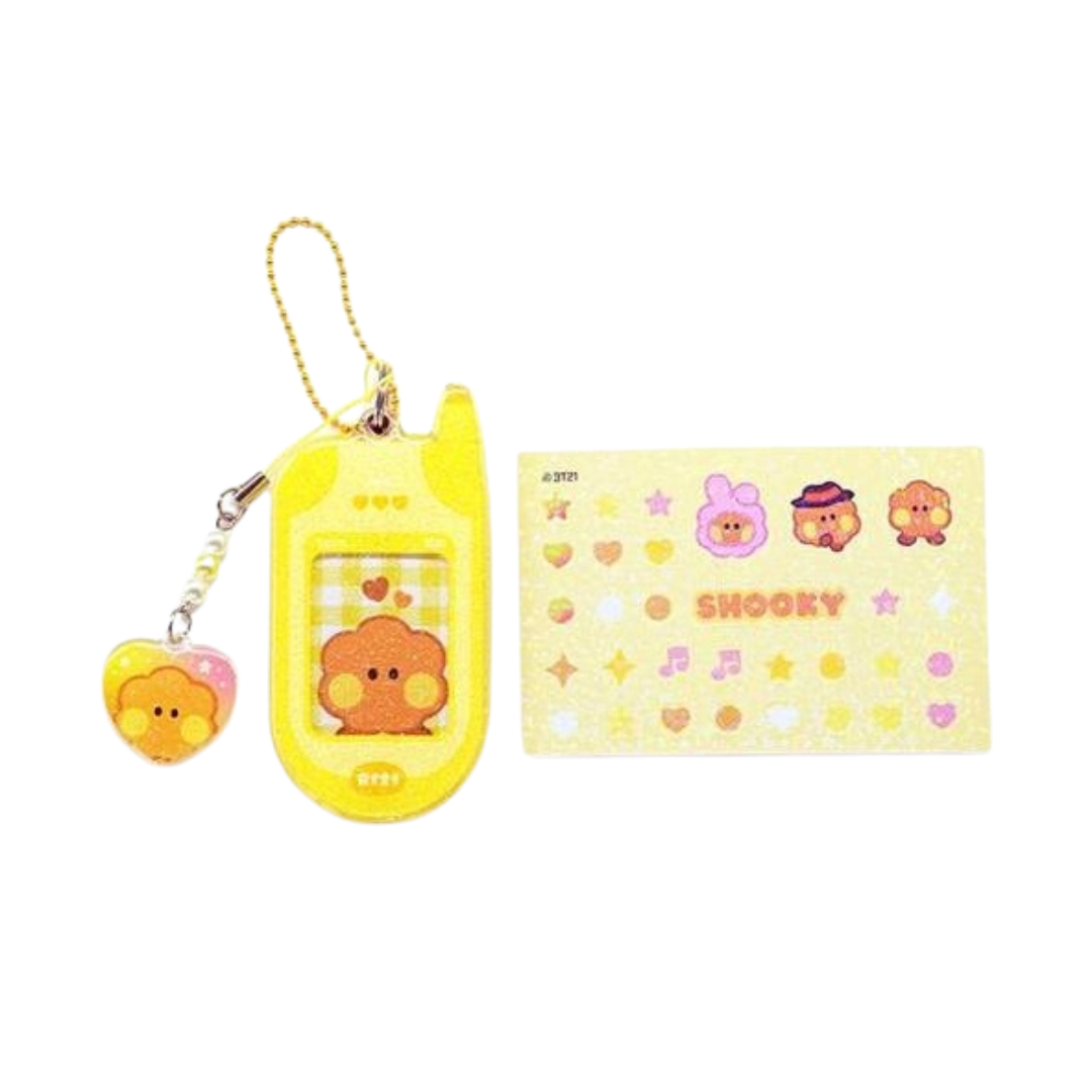 BT21 - Minini Retro Phone Keyring (Choose Member)-FinaKpop